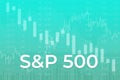 Moscow, Russia Ã¢â¬â September 12, 2021: American financial market index S and P 500 ticker SPX on blue finance background from